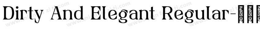Dirty And Elegant Regular字体转换